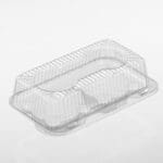 2 count cupcake or muffin clamshell for bakery takeout show empty