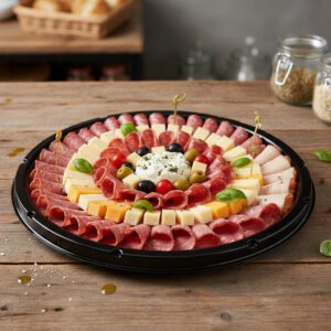 Flat Black Bulk Pack Deli Tray Base, Deli Tray