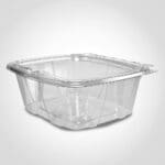 32 oz RPET Plastic Tamper-Evident/Resistant Container with Flat Lid