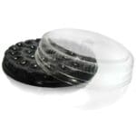 deviled egg 30 count disposable tray with lid off center