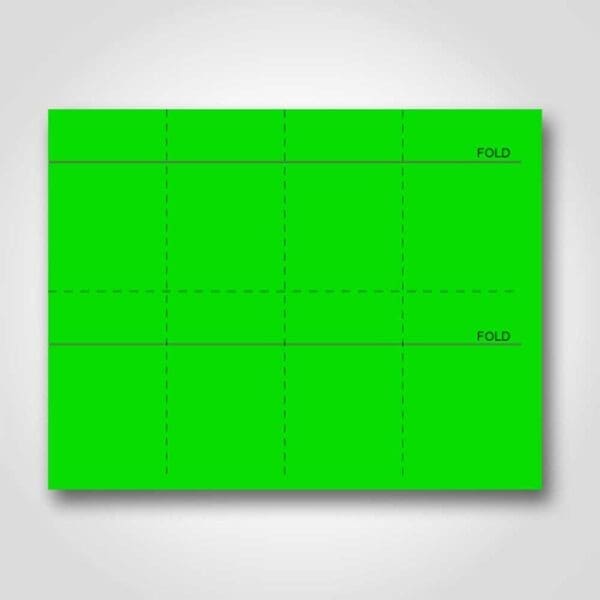 BLANK PERFORATED Green Sign Cards 3" x 3" - 400/pkg