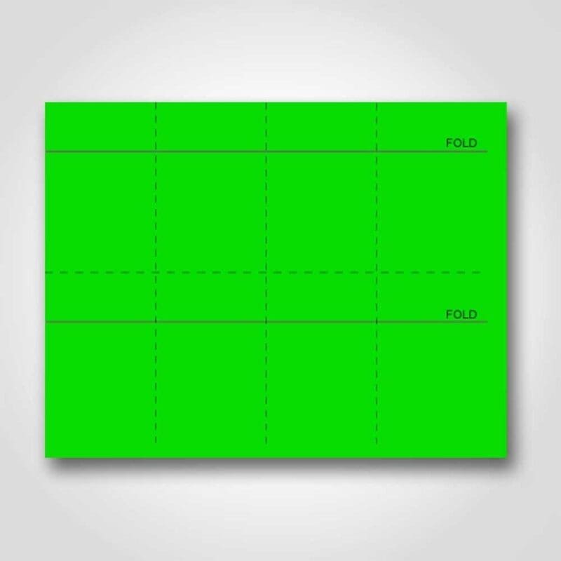400171 BLANK PERFORATED Green Sign Cards 3" x 3" - 400/pkg