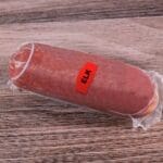 Elk Label on package of elk sausage