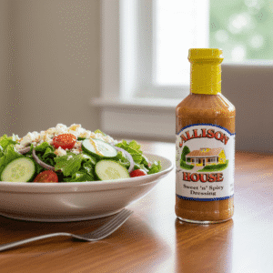Allison House Dressing next to salad