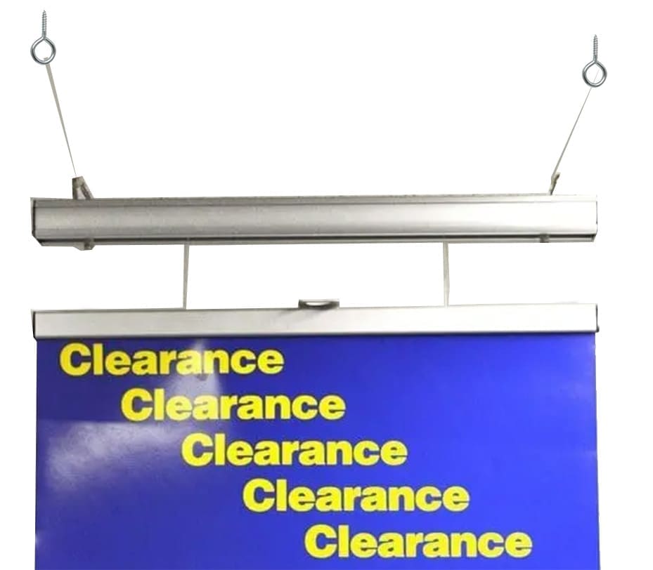 Retractable Ceiling Banner on Drywall