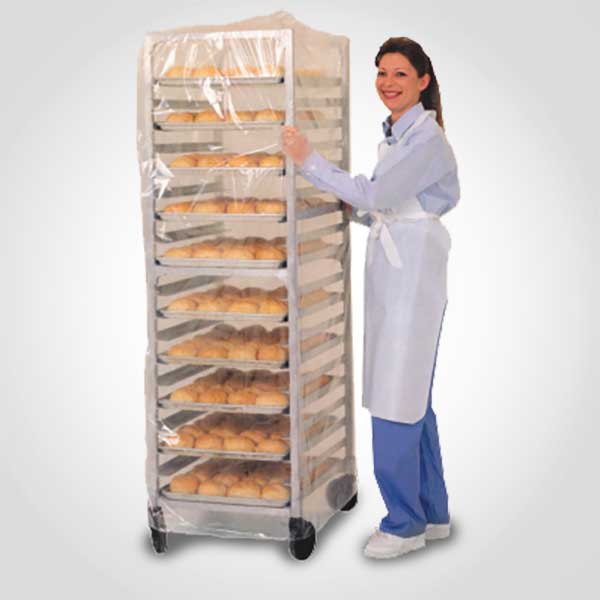 106336 Bun Rack Cover Full Bags Clear on Roll HD Film