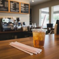 Jumbo Wrapped Straws - Red and White 2000/case