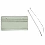 UPC tag holder with two zip ties for hanging