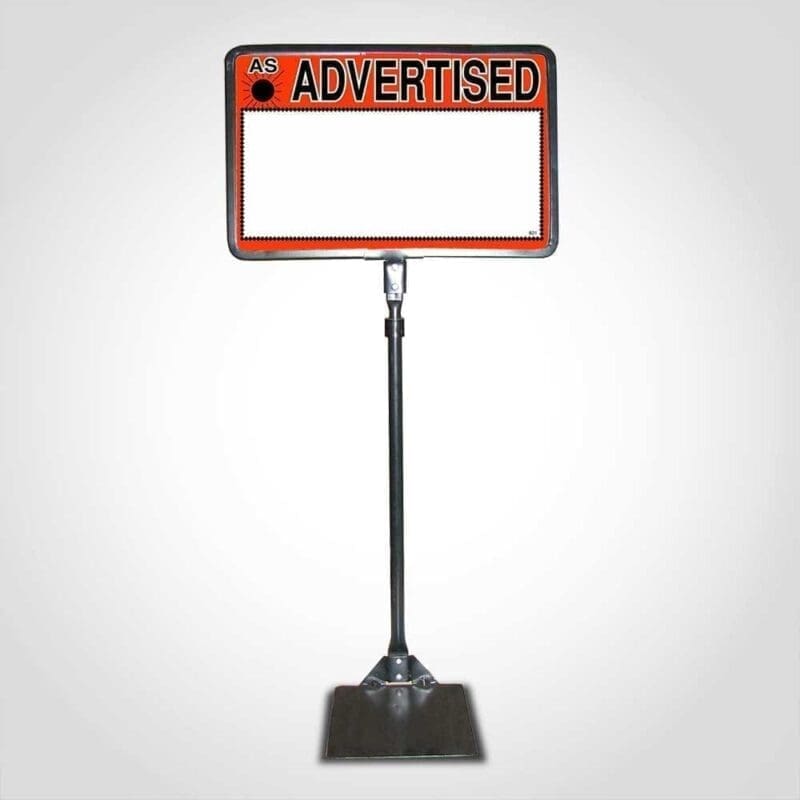 230003 Store Sign Frame with Metal Stand Chrome 7" x 11"