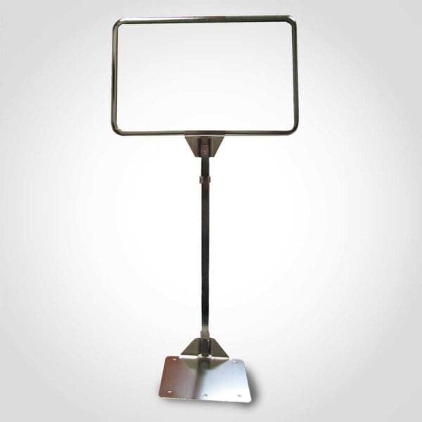 Store Sign Frame with Metal Stand Adjustable - Chrome 5.5" x 7"