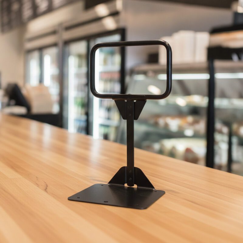 230014-Small-Sign-Frame-with-Metal-Stand-Black-3×5 Small Sign Frame with Metal Stand Black 3.5" x 5.5"