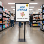 Free Standing Black Floor Stand – 22″ x 28″