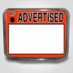 Wedge Sign Frame for Retail Shelf - Chrome 3.5" x 5.5"