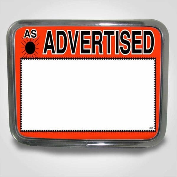 Wedge Sign Frame for Retail Shelf - Chrome 3.5" x 5.5"