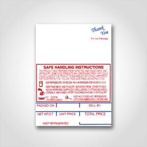 Hobart sp80 style k safe handling Scale Label