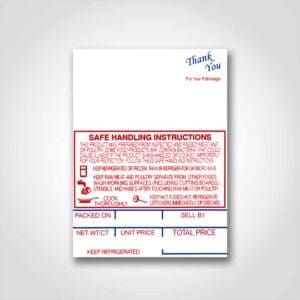 Hobart sp80 style k safe handling Scale Label
