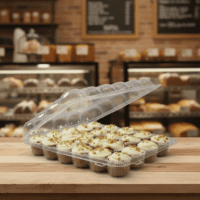 24 Count Mini Cupcake Takeout Bakery Container - 120/case