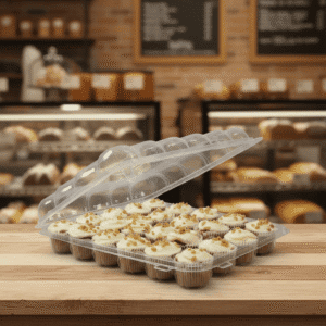 24 Count Mini Cupcake Takeout Bakery Container - 120/case