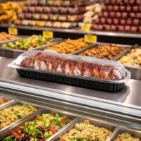 Full Size Rib Container Takeout on Deli Counter