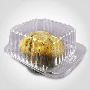 Single large muffin take out container