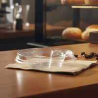 Lid with Dip Cup Holder for Parfait Cup Fits 8 and 16oz