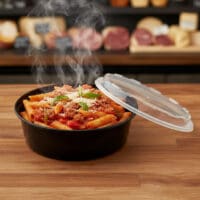 24-oz Microwavable Round Container with Lid