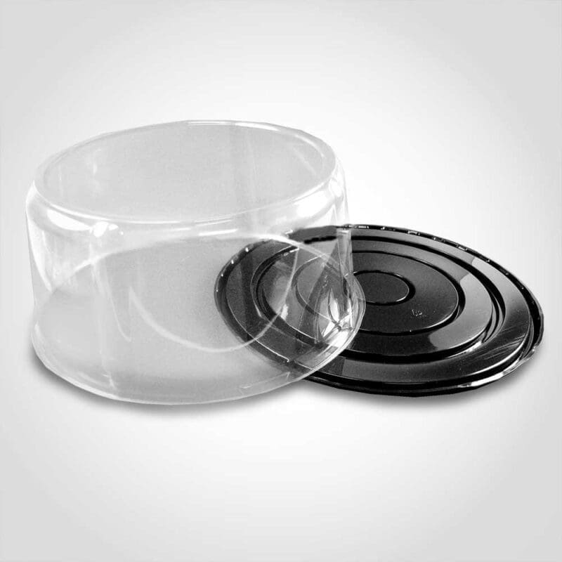 12 inch Cake Container 2 Layer Black Base with Clear Lid