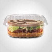32 oz RPET Clear Hinged Lid Deli Container