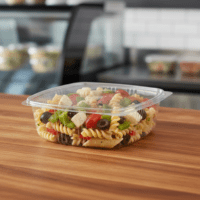 48 oz RPET Clear Hinged Lid Deli Container - 200/case