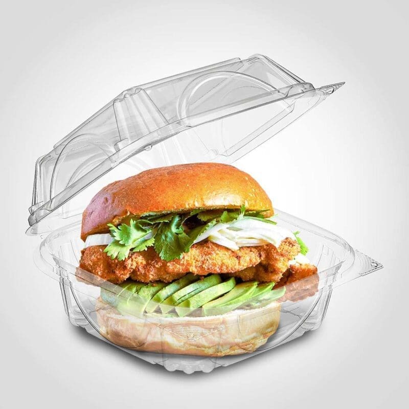 260755-with sandwich example 6 inch sandwich takeout disposable container
