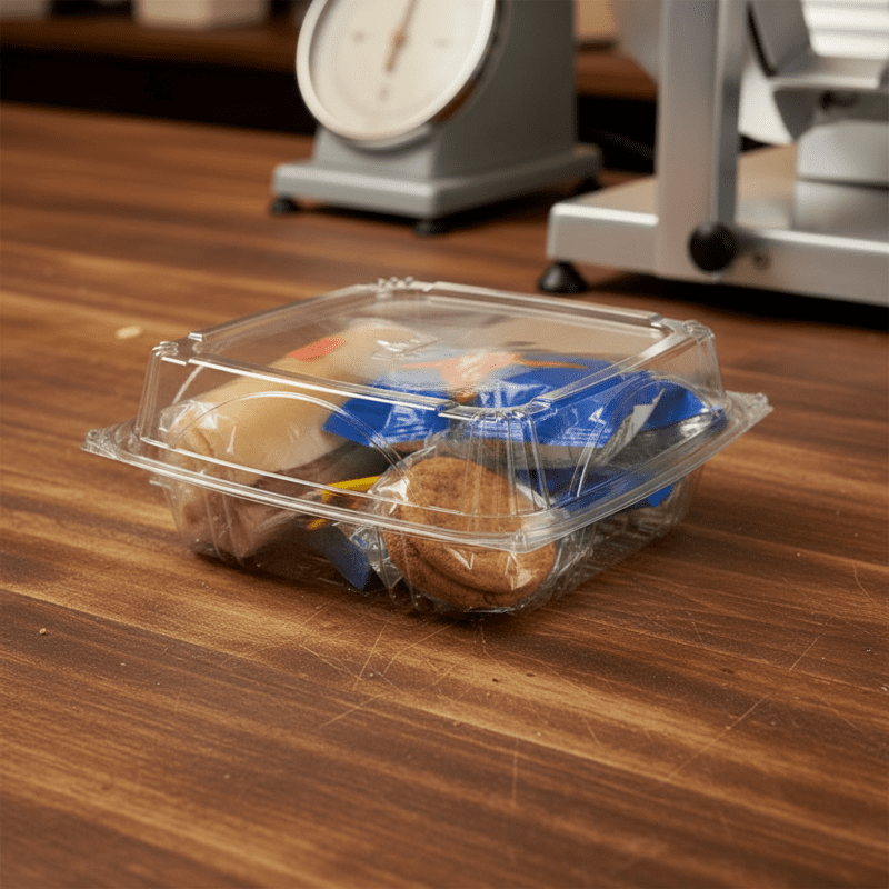 260756 8 inch Visibly Fresh Take Out Clamshell