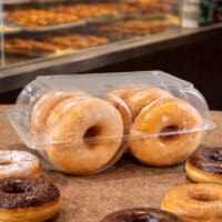 Takeout Donut Container on Countertop