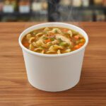 12oz paper cup for soups and other foods on a deli counter