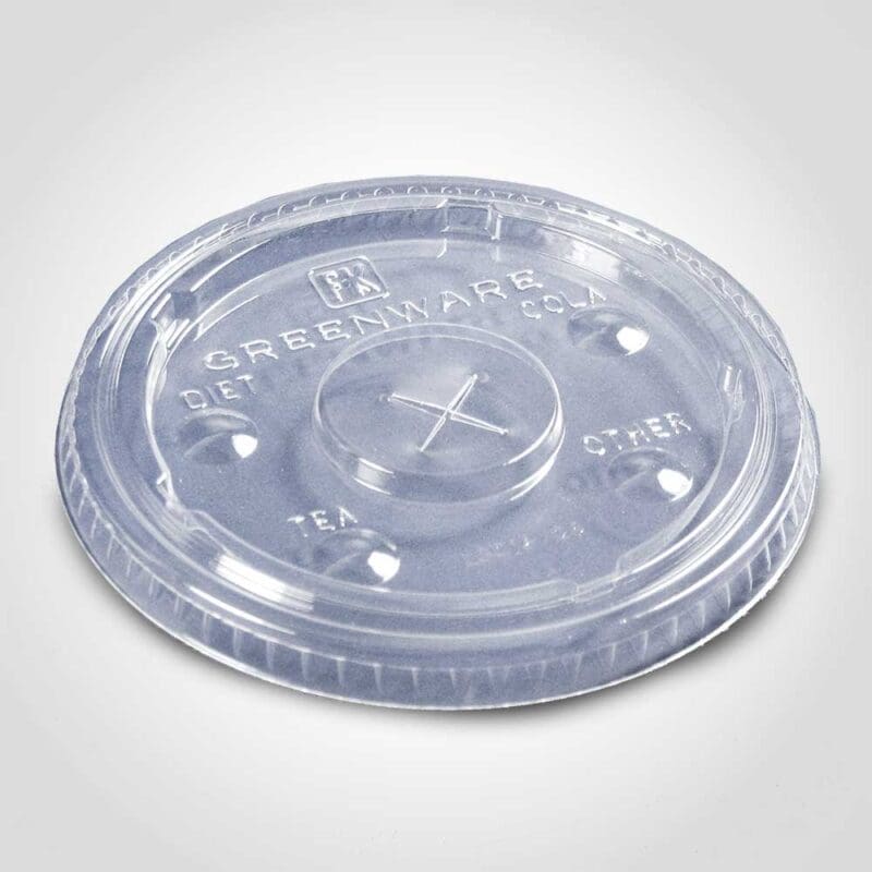 263026 Flat Lids for with straw slits