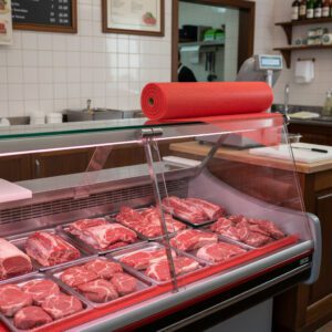 Vexar Red Liner Butcher and Deli Case Liner