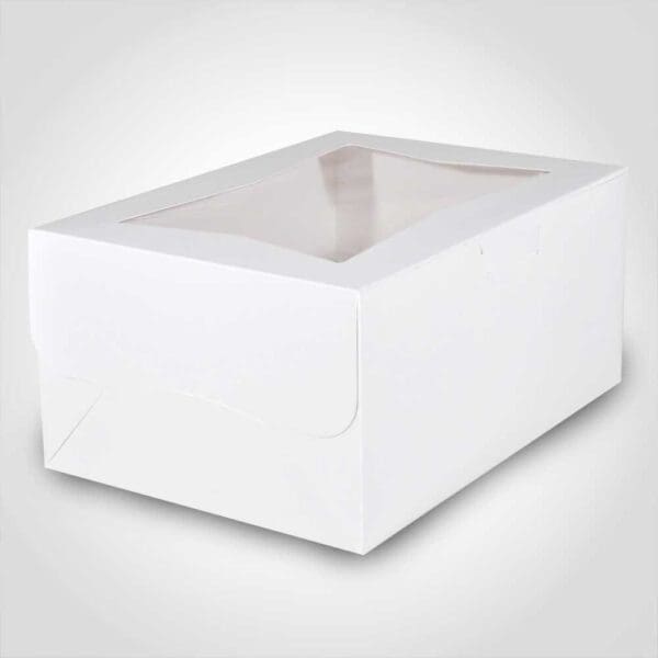 Quarter Sheet Cake Box with Window 14 x 10 x 6 inch - 100 Pack