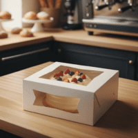 9 inch Cake Box with Window white