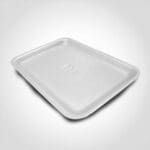 20S White Foam Tray 8.625 x 6.5 x 0.5 inches