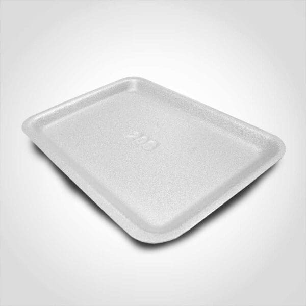 20S White Foam Tray 8.625 x 6.5 x 0.5 inches