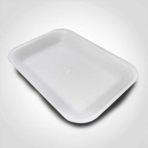 2 White Foam Tray 8.25 x 5.75 x 0.875 inches