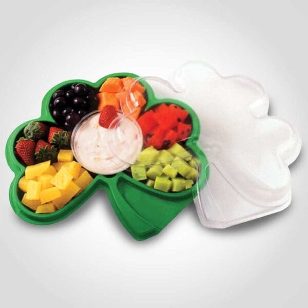 Saint Patricks Shamrock Tray with lid