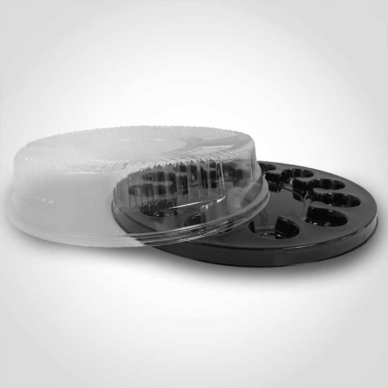 370120 12 Count Plastic Cupcake Containers for Bakery Take Out