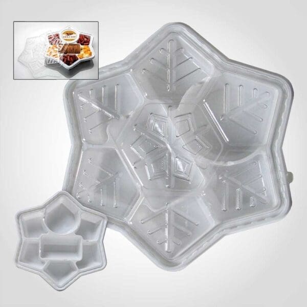 Winter White Snowflake Tray