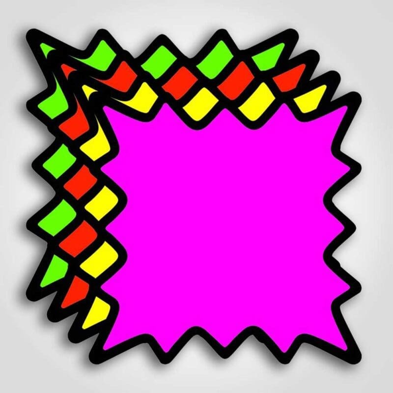 400627 Black Border Burst Sign Cards 8" x 8"