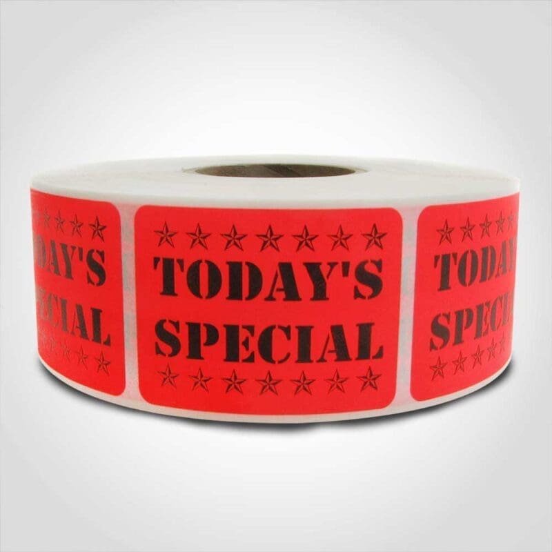 500140-1 Todays Special Label 1 roll of 1000 stickers