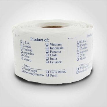 Country Of Origin Label - 1 roll of 500