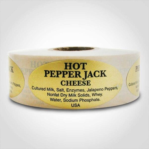 Hot Pepper Jack Label 1 roll of 500 stickers