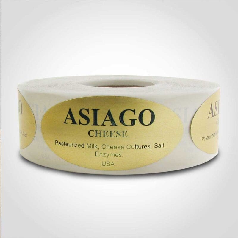 500264-1 Asiago Cheese Label roll of 500 stickers