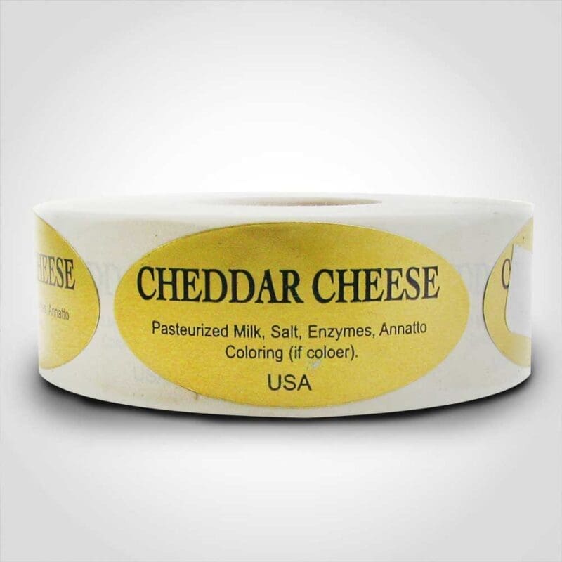 500282-1 Cheddar Cheese Label 1 roll of 500 stickers