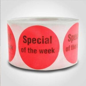 Special of the Week Label 1 roll of 500 stickers
